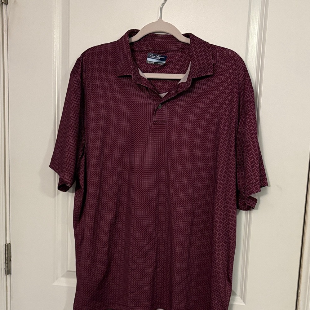 Men's Burgundy Polo Shirt Golf